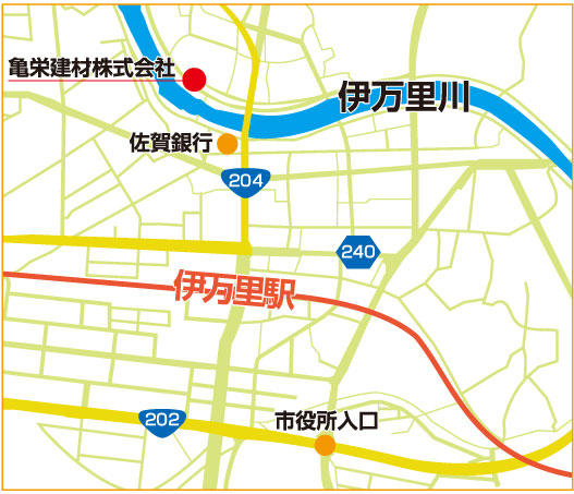 亀栄建材地図